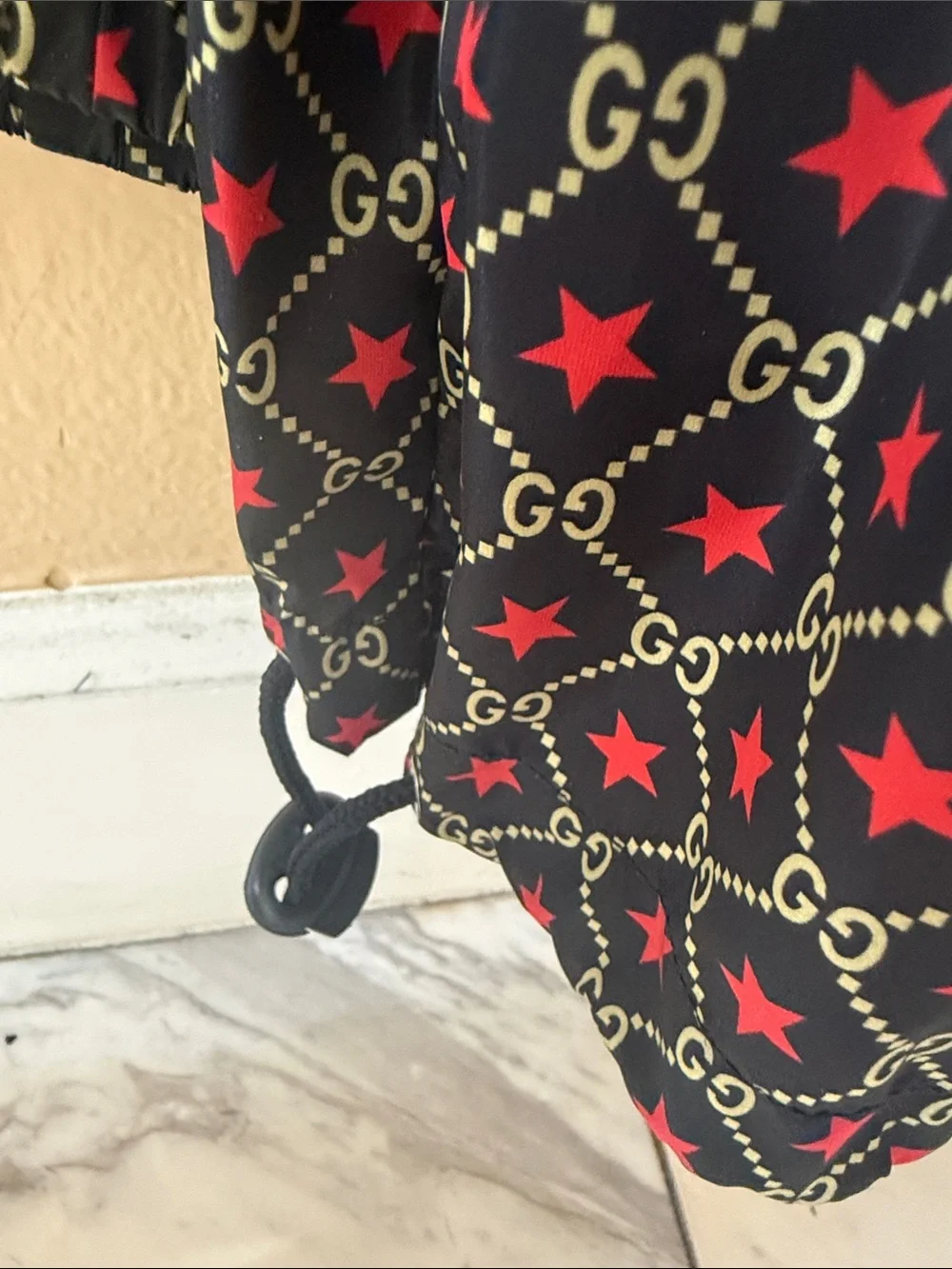 Gucci Black Hooded Windbreaker